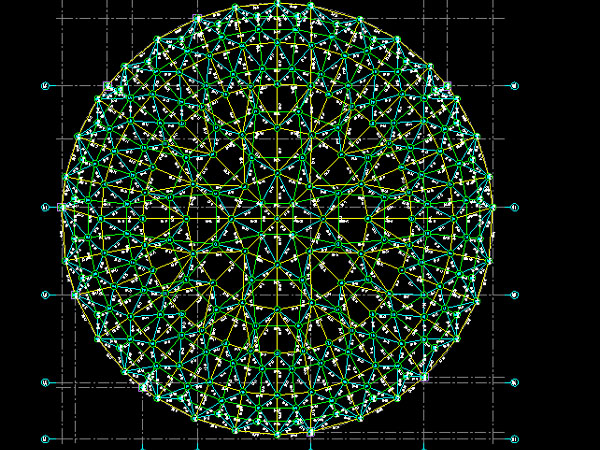 瑞昌明光正元广场圆形网架